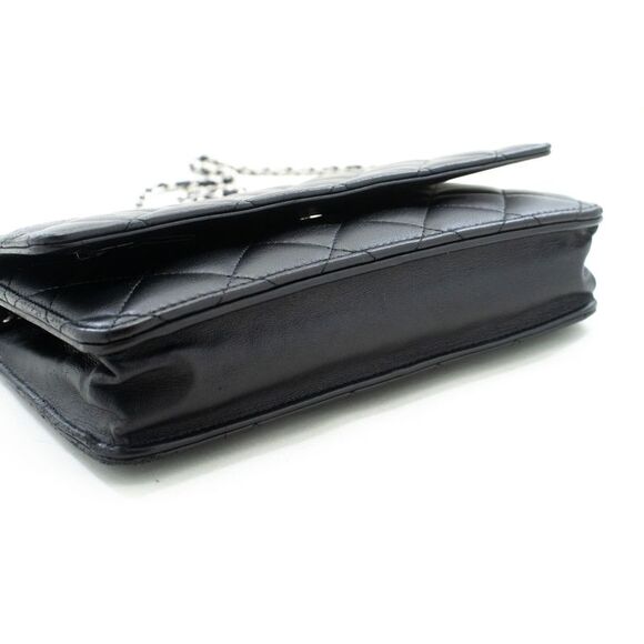 Chanel Wallet On Chain Black Leather Shoulder Bag (Pre-Owned) - Picture 9 of 12